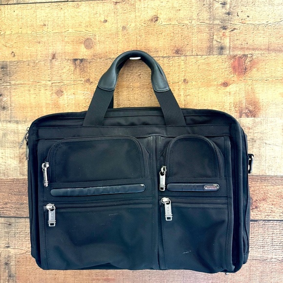 Tumi Alpha Ballistic Nylon Briefcase Messenger Bag - Picture 1 of 11